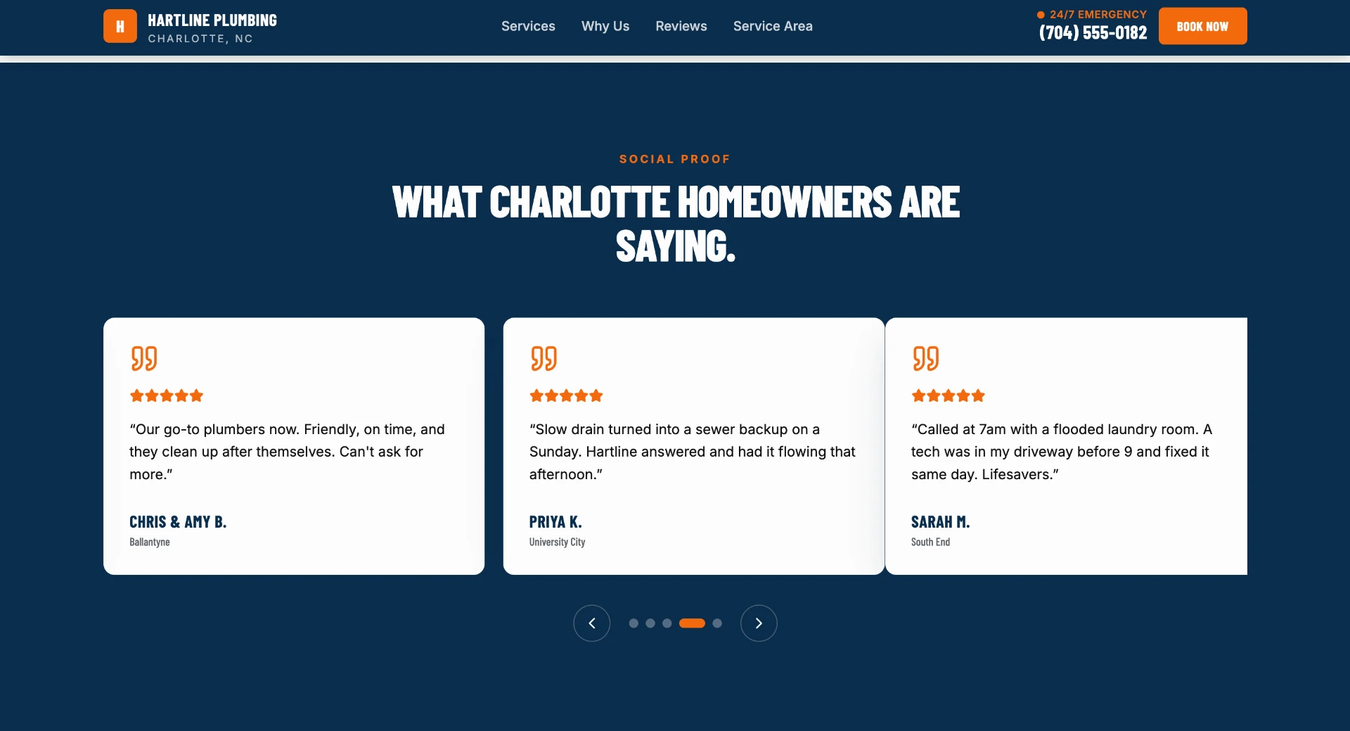 Hartline Plumbing customer reviews